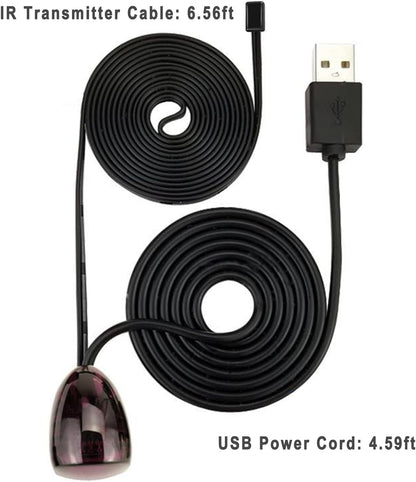 IR Repeater Transmitter Kit 10FT Infrared Remote Control Extender Cable Universal IR Blaster Emitter up to 15FT Signal Range for Blu-Ray/Dvd Player, Cable Box, STB, Receiver, Amplifier, More