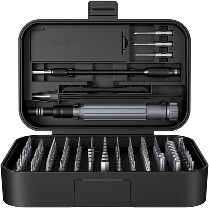 Precision Screwdriver Set,  150 in 1 Electronics Tool Kit with 120 Bits Magnetic Screwdriver Set & 30-Bit Tool Set Handy Repair Tool for Computer Phone Watch Camera Laptop, Black