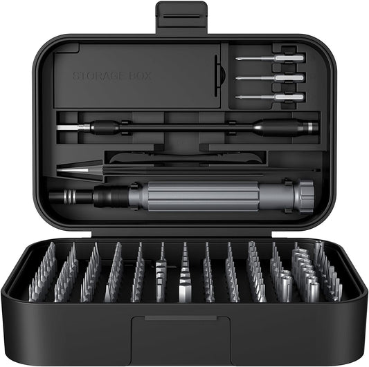Precision Screwdriver Set,  150 in 1 Electronics Tool Kit with 120 Bits Magnetic Screwdriver Set & 30-Bit Tool Set Handy Repair Tool for Computer Phone Watch Camera Laptop, Black