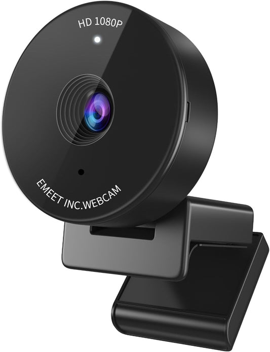 1080P Webcam - USB Webcam with Microphone & Physical Privacy Cover, Noise-Canceling Mic, Auto Light Correction, Fixed Focus, C950 Ultra Web Cam W/ 70°View for Meeting/Online Classes/Zoom/Youtube