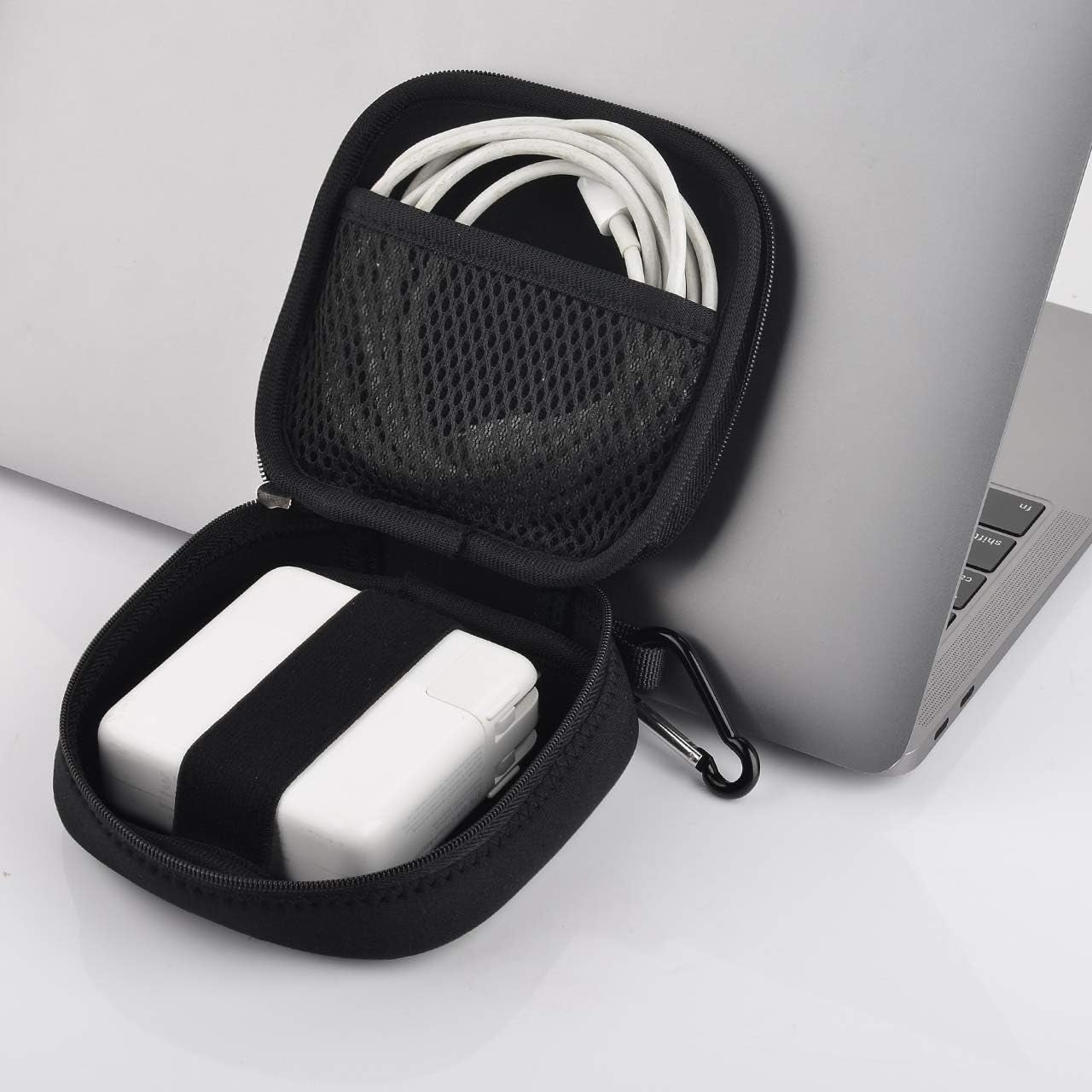 Small Travel Carrying Storage Organizer Bag Case Pouch Compatible with Magsafe Power Adapter, Laptop Accessories Cables, Cords, USB Drives, Earphones