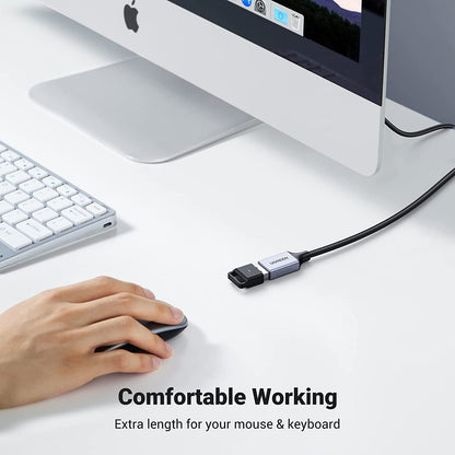 2 Pack USB Extension Cable (3 FT+ 3 FT), Nylon Braided Extender Compatible with Webcam, Camera, Phone, Hub, Mouse, Keyboard, Printer, Hard Drive, Headset