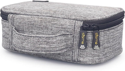 Electronics Cords Organizer Tech Accessories Storage Case Travel Small Carrying Bag for Charging Cables Adapter USB Plugs Power Cord Leads - Grey 1680D