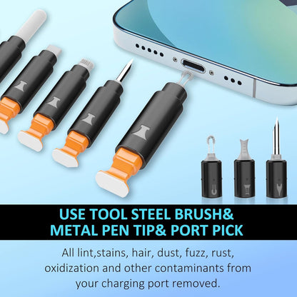 for Iphone Cleaning Kit for Charging Port Cleaner, Cleaner Kit for Airpod Multi-Tool Iphone Cleaner Repair Lightning Cable for Ipad Connector Airpod Speaker Compact Portable with Storage Case