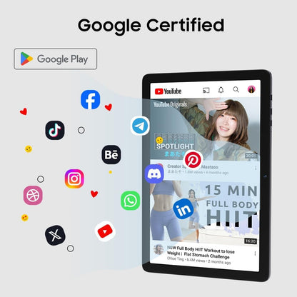 10" Tablet, 2025 Android 14 with Octa-Core Processor, 8GB&64GB Storage(Expand to 512GB), Metal Casing Upgrade, Dual Camera, Wifi 6&Bth 5, 5000Mah Battery