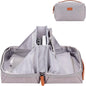 Electronics Organizer Travel Pouch - Perfect Accessory Bag for Electronics, Macbook Charger & Cords, Cables, Hard Drive (Light Grey-Brown)