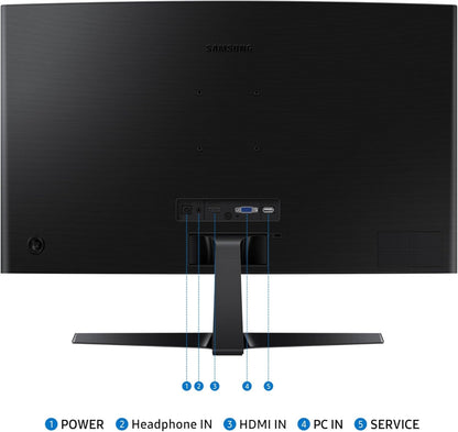 27" Essential S3 (S36GD) Series FHD 1800R Curved Computer Monitor, 100Hz, Game Mode, Advanced Eye Comfort, HDMI and D-Sub Ports, LS27D366GANXZA, 2024