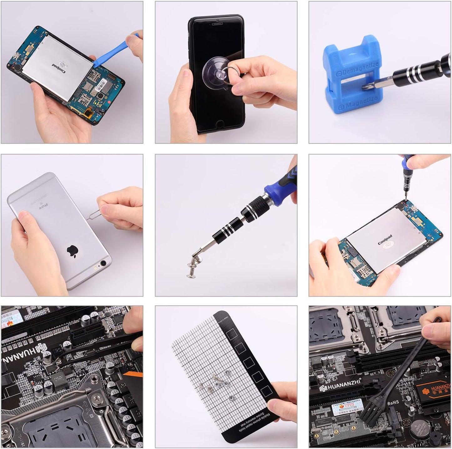 Precision Screwdriver Sets 124-Piece Computer Tool Kit with 101 Bits Magnetic, Electronics Repair Tool Kit for Iphone, Macbook, Laptop, PC, Tablet, PS4, Xbox, Nintendo, Game Console