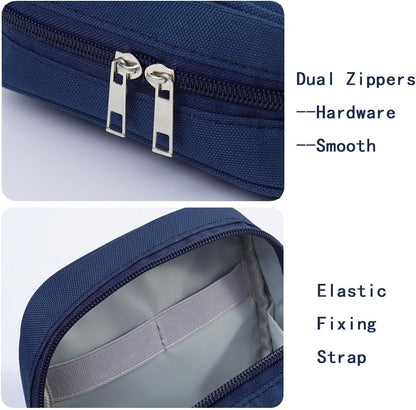 Storage Pouch for Small Electronics and Accessories,Tech Bag,Electronic Organizer Case Compatible with Macbook Laptop Charger,Mouse,Cables,Hub,Power Bank,Earphone,Toiletries Cosmetics (Grey)