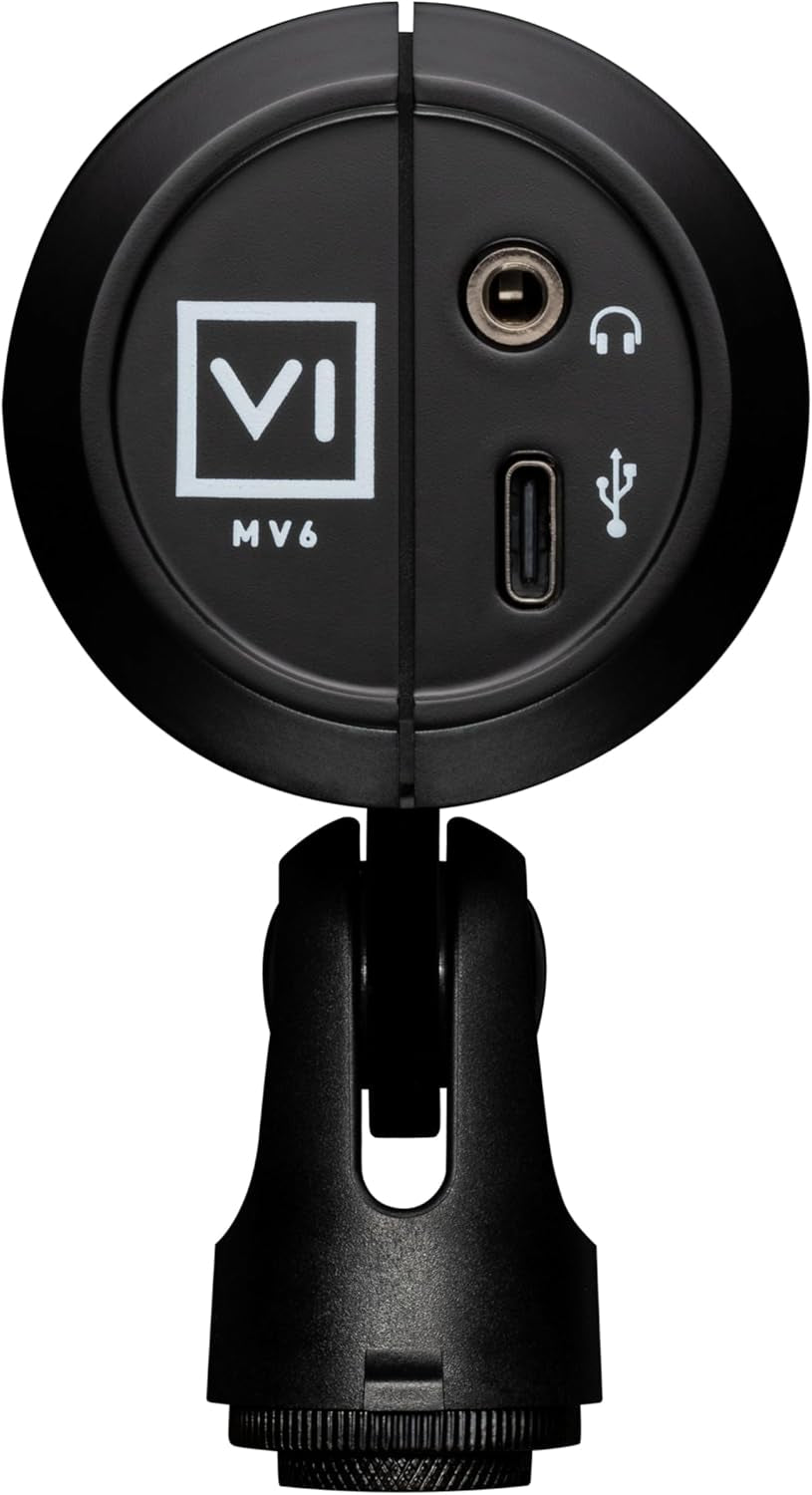 MV6 Gaming Microphone, Dynamic USB PC Mic for Video Games & Streaming - Desktop Stand, Background Noise Cancellation, Tap-To-Mute & 3.5Mm Output for Real-Time Headphone Monitoring