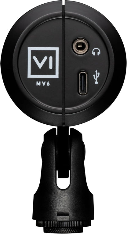 MV6 Gaming Microphone, Dynamic USB PC Mic for Video Games & Streaming - Desktop Stand, Background Noise Cancellation, Tap-To-Mute & 3.5Mm Output for Real-Time Headphone Monitoring
