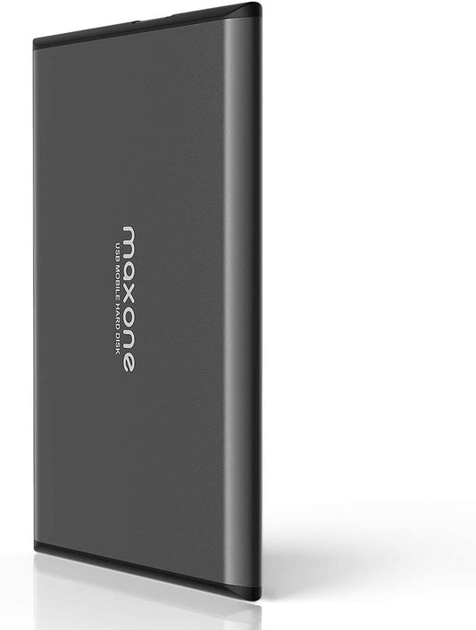 1TB Ultra Slim Portable External Hard Drive HDD USB 3.0 for PC, Mac, Laptop, Charcoal Grey