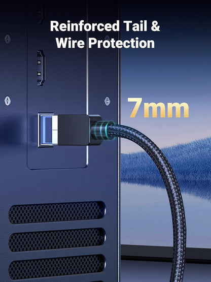 Cat 8 Ethernet Cable 6FT, High Speed Braided 40Gbps 2000Mhz Network Cord Cat8 RJ45 Shielded Indoor Heavy Duty LAN Cables Compatible for Gaming PC PS5 Xbox Modem Router 6FT