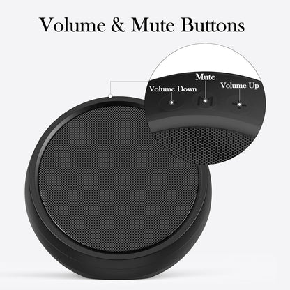 USB Computer Speaker for Laptop, External Speakers for Desktop Computer with Crystal Clear Sound, Rich Bass and Volume Buttons, Plug-N-Play (Black)