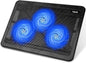 HV-F2056 15.6"-17" Laptop Cooler Cooling Pad - Slim Portable USB Powered (3 Fans), Black/Blue