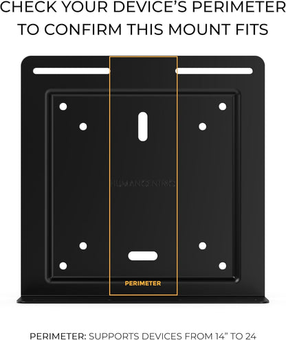 Universal Wall and VESA Mount, Adjustable Strap for Small Computers, UPS Units, Cable Boxes, Modems and Other Electronic Devices, Mounts on the Wall or Back of a Computer Monitor