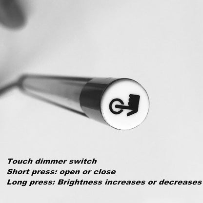 Keyboard Light Laptop Lamp USB LED 5V 1W 10 LED Long Gooseneck Touch Dimmer Lamp (Black)