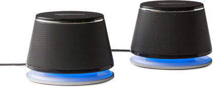 Stereo 2.0 Speakers for PC or Laptop, 3.5Mm Aux Input, Usb-Powered, 1 Pair, Black