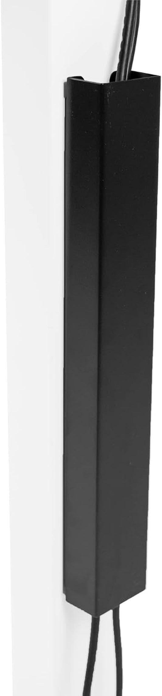 Steel Magnetic 14 Inch Cable Management Channel for under Desk Leg, No Drill Cord Organizer for Home Office, Black, DESK-AC01-1MB