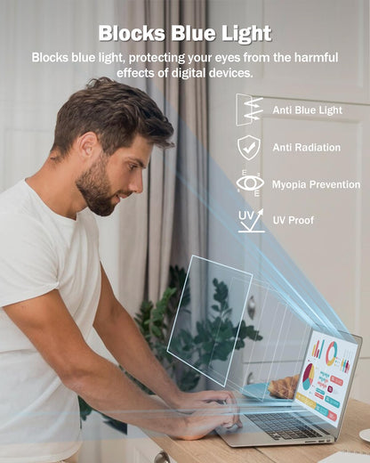 2-Pack 15.6 Inch anti Blue Light Laptop Screen Protector, Eye Protection anti Glare Matte Computer Screen Cover for 15.6" Laptop with 16:9 Aspect Ratio, Reduce Eye Strain and Touch Sensitive