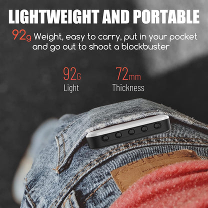Selfie Light -  Usb-Rechargeable LED Phone Light - Portable Photo Light with 97+ CRI, up to 6500K Color Temperature for Selfie, Zoom Conference, Video, Makeup and Live Stream