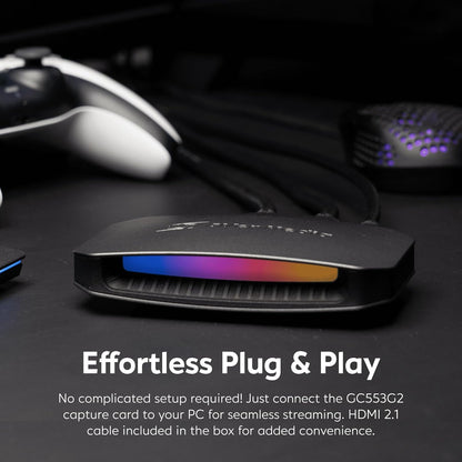 4K60 Capture Card with HDMI 2.1, Low Latency, 4K144/4K120 Passthrough, Game Capture Device for PS5, PS5 Pro, Xbox, Switch, Streaming on Twitch, OBS on Mac & PC, GC553G2 Live Gamer Ultra 2.1