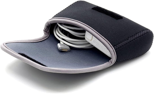 Tech Pouch Storage Small Bag Cases for Accessories Laptop Macbook Power Adapter, Wireless Mouse, Iphone Charger, Cellphone, Power Bank, Cord Travel Cable Electronic Organizer - Dark Gray