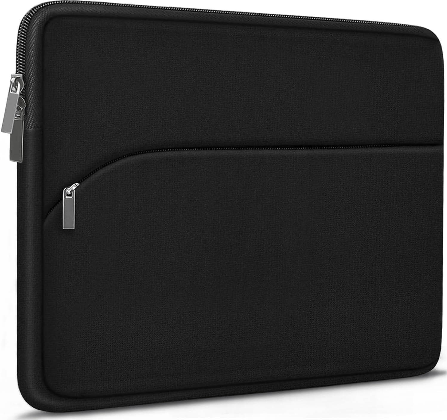 Laptop Sleeve Case 15.6 Inch, Durable Portable Monitor Protective Cover with Front Pocket, Traveling Computer Carrying Bag Laptop Sleeve Compatible for HP, Dell, Asus, Lenovo, Black