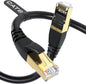 Cat8 Ethernet Cable, Outdoor&Indoor, 6FT Heavy Duty High Speed 26AWG, 2000Mhz with Gold Plated RJ45 Connector, Weatherproof F/FTP UV Resistant for Router, Modem, PC, Gaming