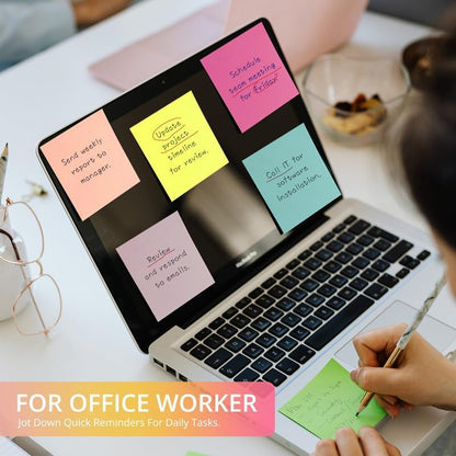 Sticky Notes, 12 Pads, 3X3 Inches, Soft Pastel Self-Stick Note Pads, Perfect for Office, Study, and Daily Life Organization - Soft Pastel