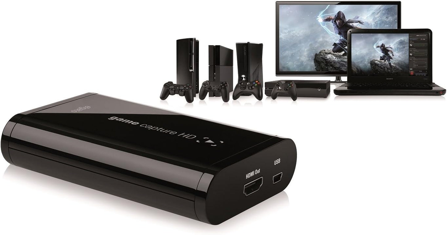 Game Capture HD - Xbox and Playstation High Definition Game Recorder for Mac and PC, Full HD 1080P