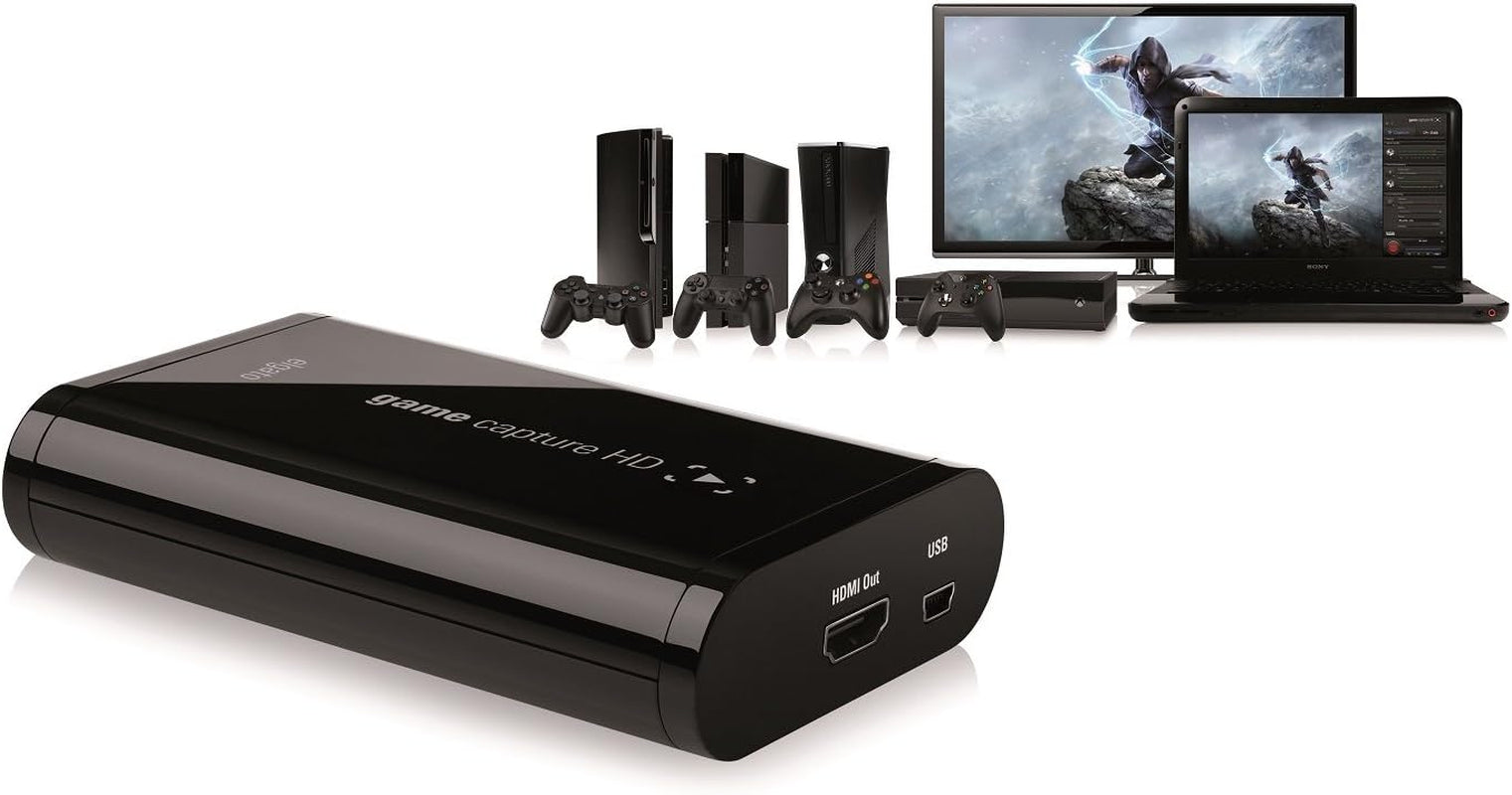 Game Capture HD - Xbox and Playstation High Definition Game Recorder for Mac and PC, Full HD 1080P