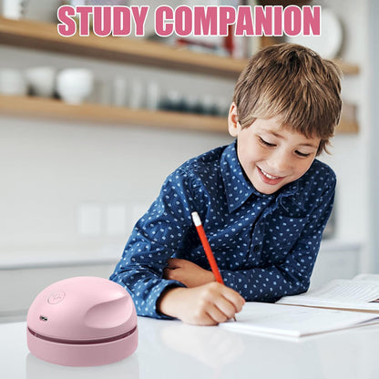 Portable Desktop Vacuum Cleaner, USB Charging, Pink, Best for Cleaning Dust, Crumbs, Piano, Computer, Car Etc.
