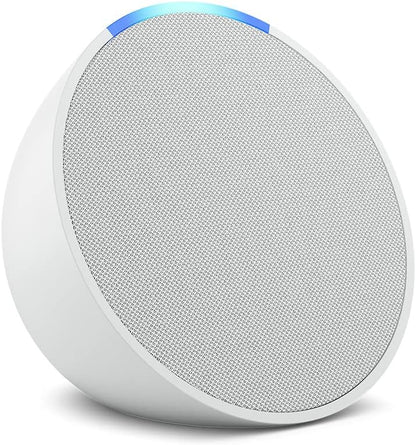 Echo Pop (Newest Model), Our Smallest Alexa Speaker, Fits in Any Room, Glacier White