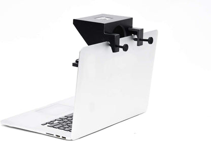 The Original Compact Personal Teleprompter for Video Production. No Studio Required. Perfect for Dslrs, Webcams, and Built-In Laptop Cameras. Use with Ios or Android.