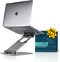 Ergonomic Laptop Stand for Desk, Adjustable Height up to 20", Portable Computer Laptop Riser, Fits All Macbook, Laptops 10 15 17 Inches, Lap Top Holder Desk Stand, Gift for Men Women