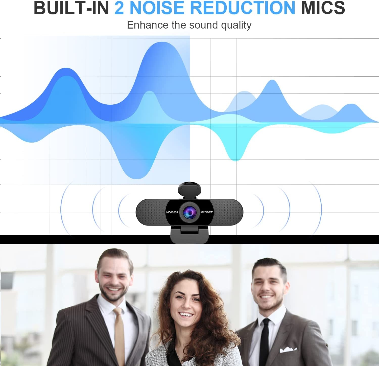 1080P Webcam with Microphone, C960 Web Camera, 2 Mics Streaming Webcam, 90°FOV Computer Camera, Plug and Play USB Web Cam for Online Calling/Conferencing, Zoom/Skype/Facetime/Youtube, Laptop/Pc