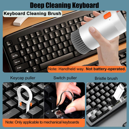 20 in 1 Multifunctional Cleaner Kit for Electronic Devices, Keyboard Cleaning Brush, Headphones Cleaner Kit for Airpods, Multi-Tool for Cleaning Laptop, Earbuds, Camera, Cellphones (White)