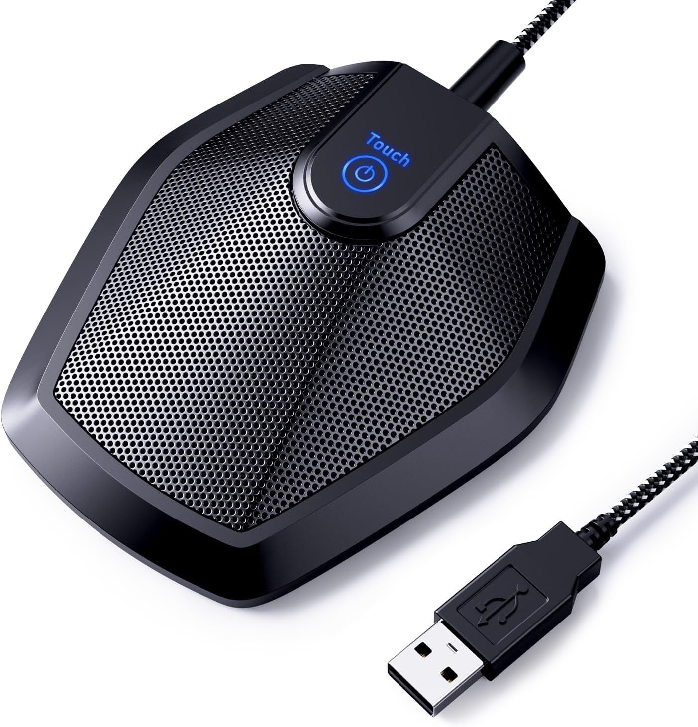 Conference USB Microphone, Omnidirectional Condenser PC Mic for Video Conference, Recording, Skype, Online Class, Court Reporter, Plug & Play Compatible with Mac OS X Windows PC Compute, G11