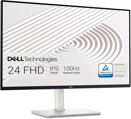 S2425HS Monitor - 23.8 Inch, FHD (1920X1080) Display, 100Hz Refresh Rate 1500:1 Contrast Ratio, TÜV Rheinland Eye Comfort 4 Star, Integrated 2X5W Speaker, Height/Tilt/Swivel/Pivot - Ash White