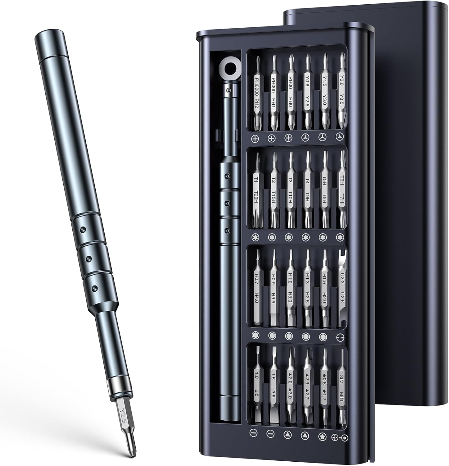 50-IN-1 Precision Screwdriver Set, Mini Repair Tool Kit with Torx for Macbook, Computer, Laptop, Iphone, PS5, Xbox, Switch, Glasses, Watch, Ring Doorbell, Electronic, Small Gift Gadget for Men