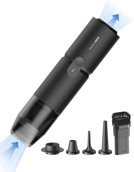 Handheld Vacuum Cleaner Cordless, Desk Vacuum Cleaner Compressed Electric Air Duster 15000Pa Suction, 4-In-1 Portable Vortex Vacuum Dust Buster Air Blower for Computer, Keyboard