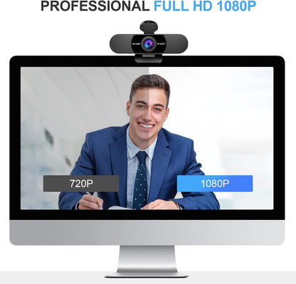 1080P Webcam with Microphone, C960 Web Camera, 2 Mics Streaming Webcam, 90°FOV Computer Camera, Plug and Play USB Web Cam for Online Calling/Conferencing, Zoom/Skype/Facetime/Youtube, Laptop/Pc