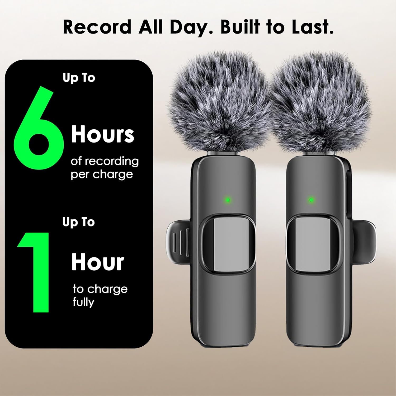 (Newest Model), Wireless Microphone for Iphone, Ipad, Android, Lavalier Microphone for Video Recording - 2 Pack Iphone Mic Crystal Clear Recording with USB-C for Podcast, ASMR
