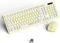 Wireless Keyboard and Mouse Combo, Full-Sized Wireless Keyboard and Adjustable DPI Mouse, 2.4Ghz USB Receiver, Silent Keyboard and Mouse for PC, Windows, MAC, Desktop, Laptop (Avocado Green)
