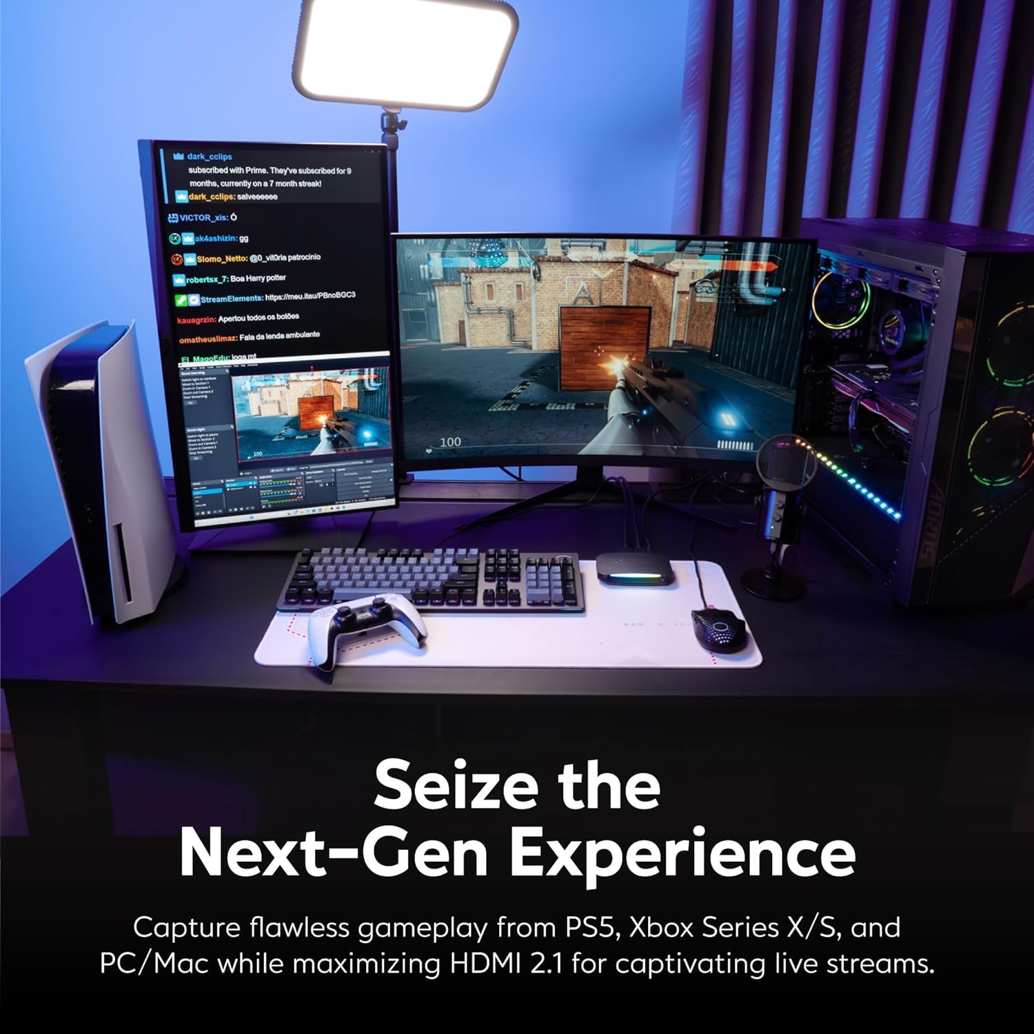4K60 Capture Card with HDMI 2.1, Low Latency, 4K144/4K120 Passthrough, Game Capture Device for PS5, PS5 Pro, Xbox, Switch, Streaming on Twitch, OBS on Mac & PC, GC553G2 Live Gamer Ultra 2.1