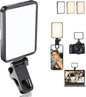 Rechargeable Soft Selfie Light for Phone, Camera, Laptop, 4-14H Battery Portable LED Light for Pictures, Phone Light Clip for Selfie, Vlog, Tiktok, Makeup, Video Conference Black