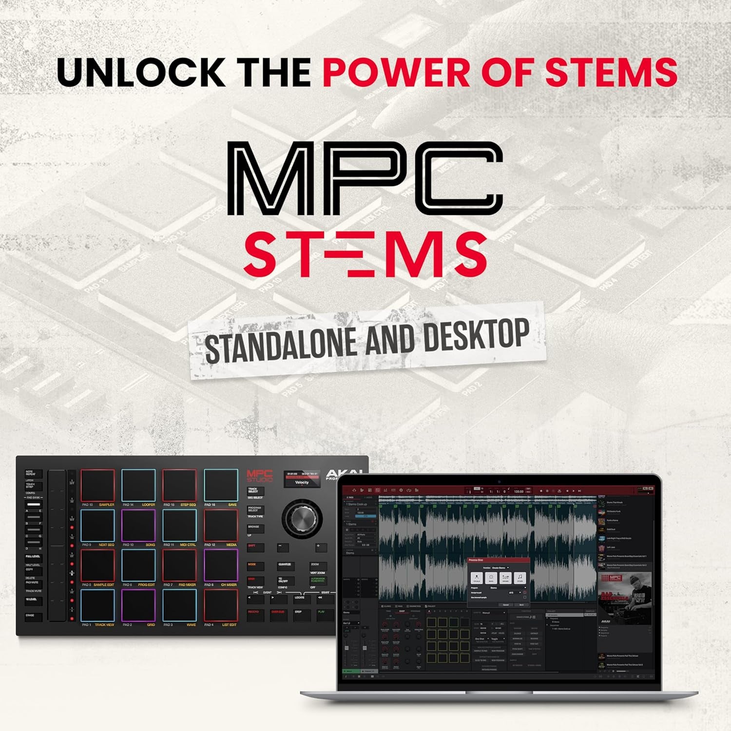 MPC Studio MIDI Controller Beat Maker with 16 Velocity Sensitive RGB Pads, Full MPC 2 Software, Assignable Touch Strip & LCD Display