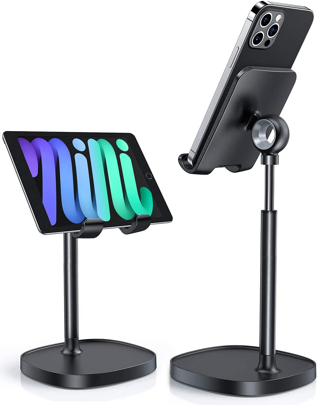Cell Phone Stand Adjustable for Iphone Phone Holder for Desk, Office Desk Accessories PC Gaming Gifts for Her Kitchen Gadgets Clearance Essentials Fit Otterbox Case Switch Ipad Air Tablet 4-10In