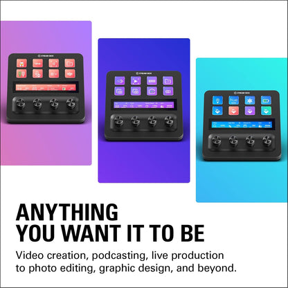 Stream Deck +, Audio Mixer, Production Console and Studio Controller for Content Creators, Streaming, Gaming, with Customizable Touch Strip Dials and LCD Keys, Works with Mac and PC